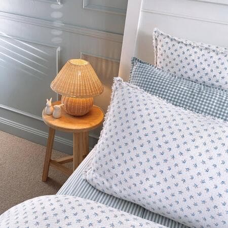 image by brooklynokeefe containing bed, lamp, bedroom, nightstand, pillow